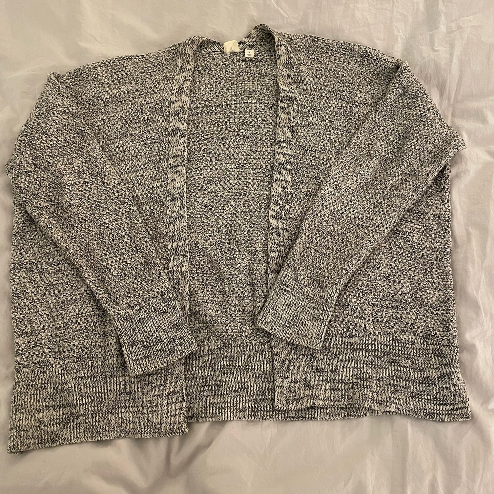 GAP Heathered Gray Open Cardigan